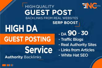 provide SEO authority guest posting service with high da guest post backlinks
