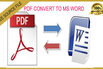 do pdf to word conversion or editable