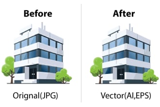 perfectly edit, modify, redraw any logo and images to vector