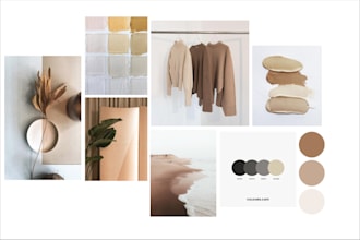 create a luxury aesthetic mood board or vision board for your brand