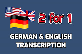 create manual german and english transcriptions of audios or videos