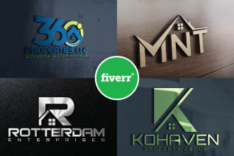 design real estate property construction home financial logo