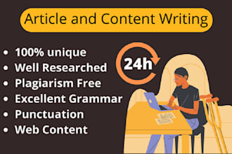 write a unique article for you in 24 hours