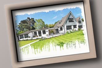 create digital watercolor illustrations