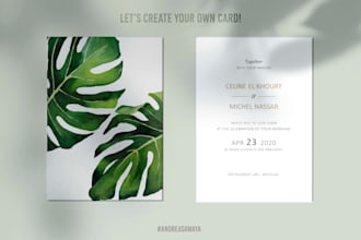create sleek and modern invitation cards