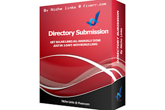 do the 30 DIRECTORY submission manually and will provide the live links report