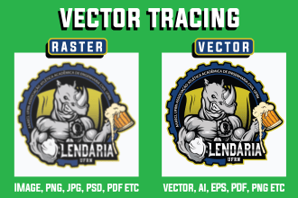 do vectorize, vector tracing, redraw, recreate any thing