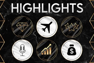 design a unique custom instagram highlight icon