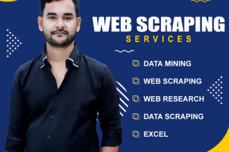 do data mining, web scraping, excel