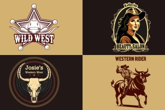 draw vintage western illustration or logo for tshirt clothing ranch or cattle