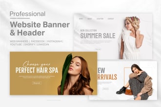 design professional website banner and header