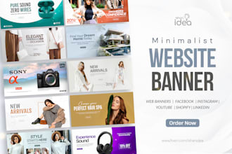 design professional website banner and header