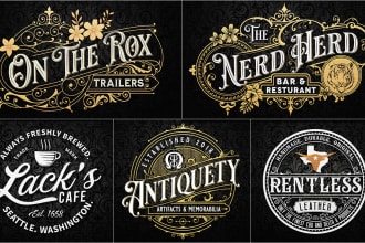 design classic retro vintage hipster or hand lettering logo