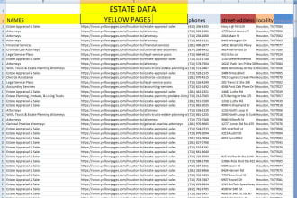 scrape yellow pages to get email list, address and contacts