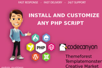 install,customize any codecanyon themeforest template or php script in 24 hours