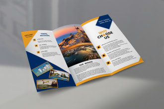 do modern n professional bifold trifold business brochures