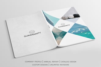 design creative annual report, company profile, catalog