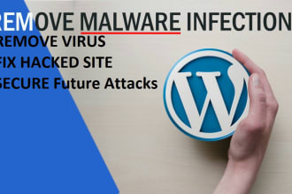 remove malware, virus, recover hacked wordpress plus future security