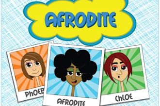 cartoon you in Afrodite style