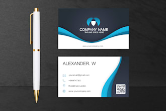 create professional business card design in 12hrs