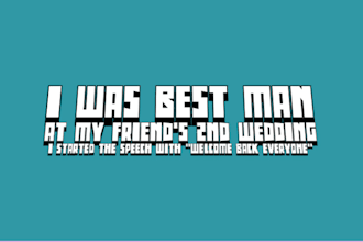 write hilarious speech for any occasion