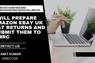 prepare amazon, ebay uk vat returns and submit them to hmrc