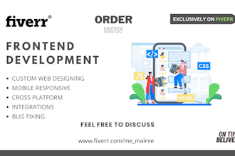 be your front end web developer, html css bootstrap