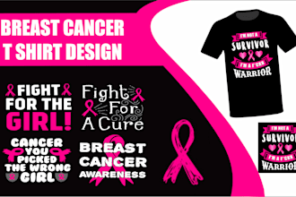 do breast cancer t shirt designs and any design