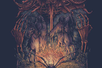 draw metal fantasy dark art illustration for t shirt design