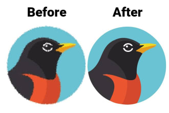redraw or vector trace your logo or graphics to vector