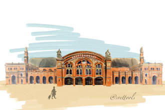 draw an architectural or interior sketch
