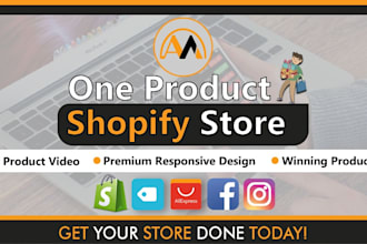 craft one product shopify dropshipping store