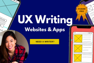 write UX and marketing content for your website and apps