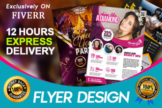 design salon, spa, gym flyer in 12 hours