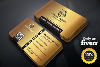 design gold business cards in 24 hour