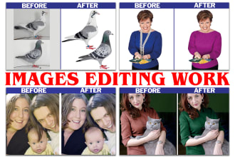 do photoshop editing, object remove, color change, face swap
