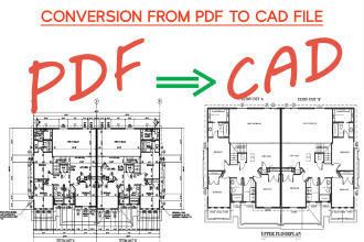 convert pdf to autocad and redraw floor plan