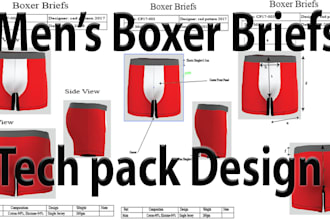 create flat sketch and garments tech pack