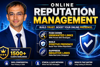 do online reputation management push down negative results and reverse SEO
