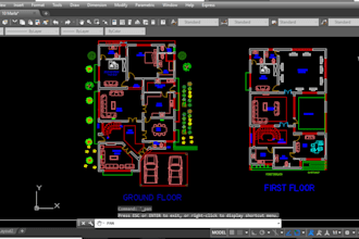 make architecture drawings on autocad