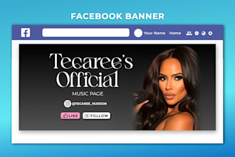design creative social media banner and youtube channel art