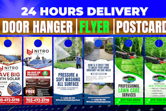 design pressure washing door hanger flyer for you