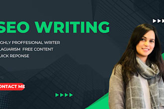 do SEO article writing, blog posts and content writing
