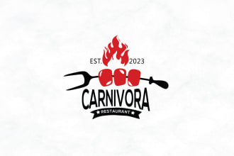 design bar, cafe, bbq, food, coffee shop and restaurant logo