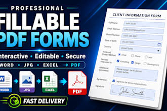 create or redesign fillable PDF forms