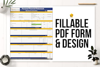 redesign or create fillable pdf forms