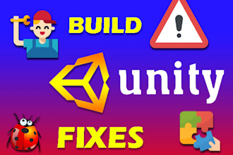 develop and design unity game or fix unity build errors