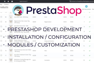 help developing your prestashop store
