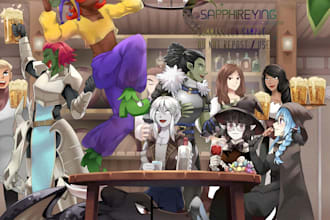 draw fan art or your oc in anime style