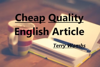 write a catchy english article